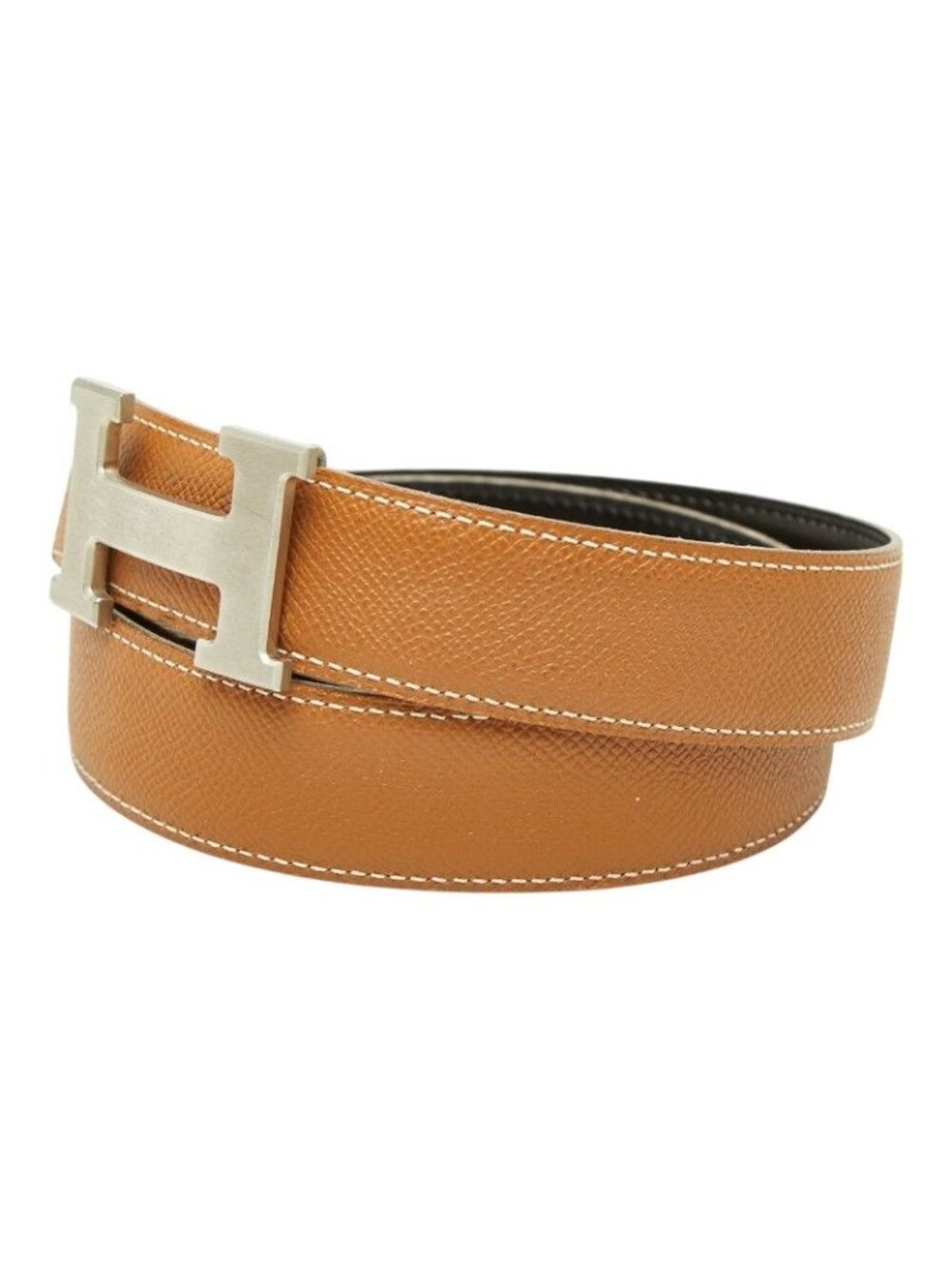 Hermes Constance H Belt Reversible 75 Brown Black Courchevel